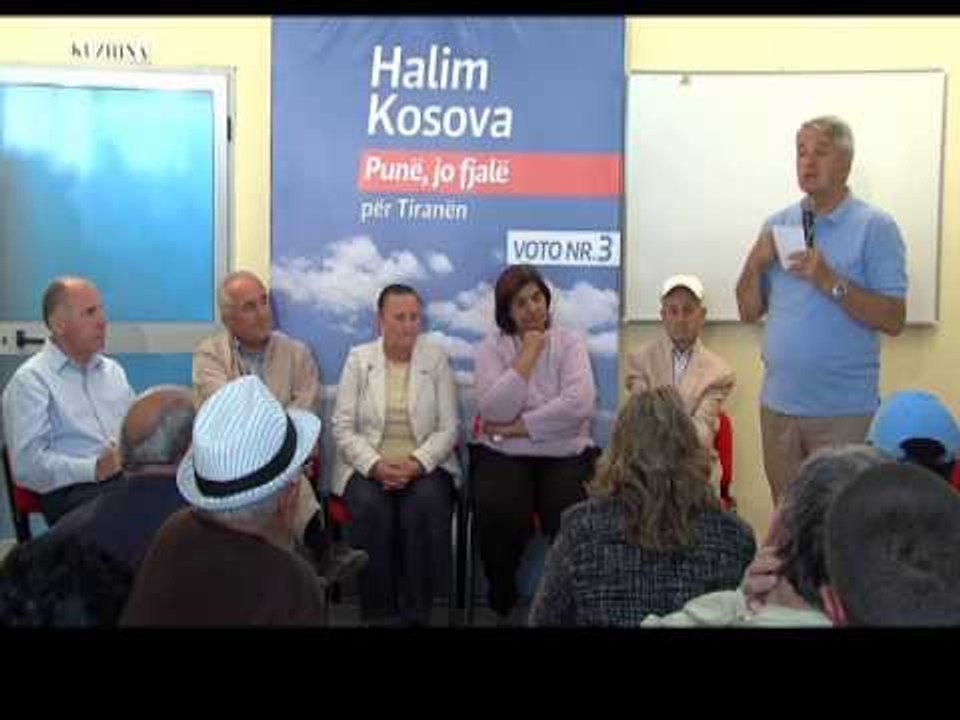 KANDIDATI I PD HALIM KOSOVA SHPALOS PROGRAMIN PARA QYTETAREVE TE TIRANES LAJM