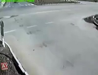 great accident and saving of a man ..........great video