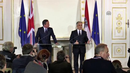 British Prime Minister David Cameron visits Austria