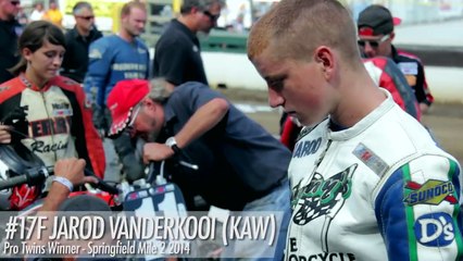 Jarod Vanderkooi Wins Pro Twins Main Event at Springfield Mile II Moto gp racing
