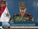 Ejército sirio asegura que Turquía traslada municiones para Daesh