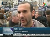 Protestan en Reino Unido contra posibles bombardeos en Siria