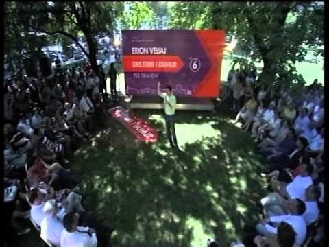 KANDIDATI I MAJTE ERION VELIAJ PREZANTON PROGRAMIN PER MJEDISIN NE TIRANE LAJM