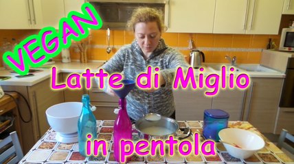latte di miglio latte vegan in pentola latte vegano