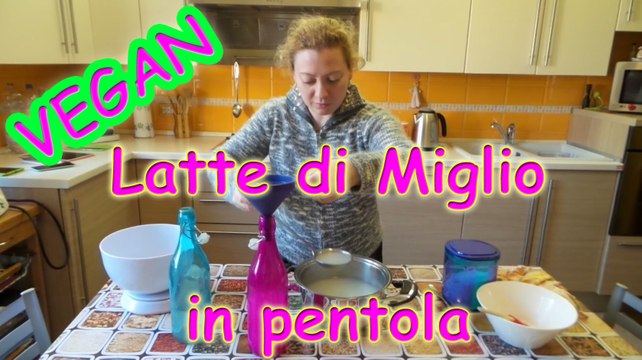latte di miglio latte vegan in pentola latte vegano