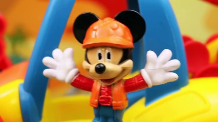 Paw Patrols Pups and Mickey Mouse Build a Lego Duplo Construction Site with Rubble and Mar
