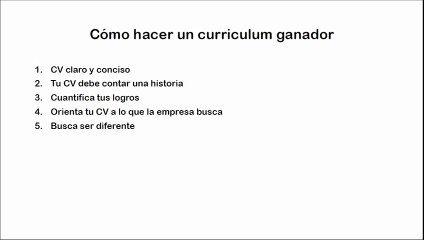 Como hacer un curriculum profesional, claro y eficaz.
