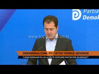 PD-ja përsërit thirrjen për dekriminalizimin - Top Channel Albania - News - Lajme