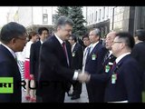 KRYEMINISTRI JAPONEZ SHINZO ABE VIZITE NE UKRAINE,I PREMTON MBESHTETJE POROSHENKOS LAJM