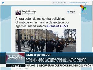 Download Video: TeleSUR sigue de cerca manifestaciones parisinas