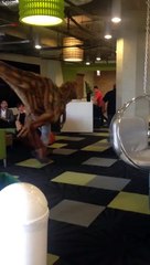Hilarious dinosaur prank in Groupon's office