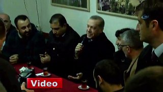 Erdoğan Kahvehanede Vatandaşlarla Sohbet Etti