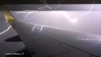 Passenger captures huge Brisbane storm from plane window