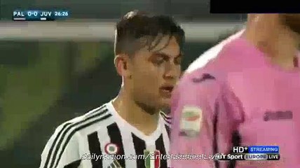 Paulo Dybala Fantastic CHANCE Palermo 0-0 Juventus Serie A 29.11.2015 HD