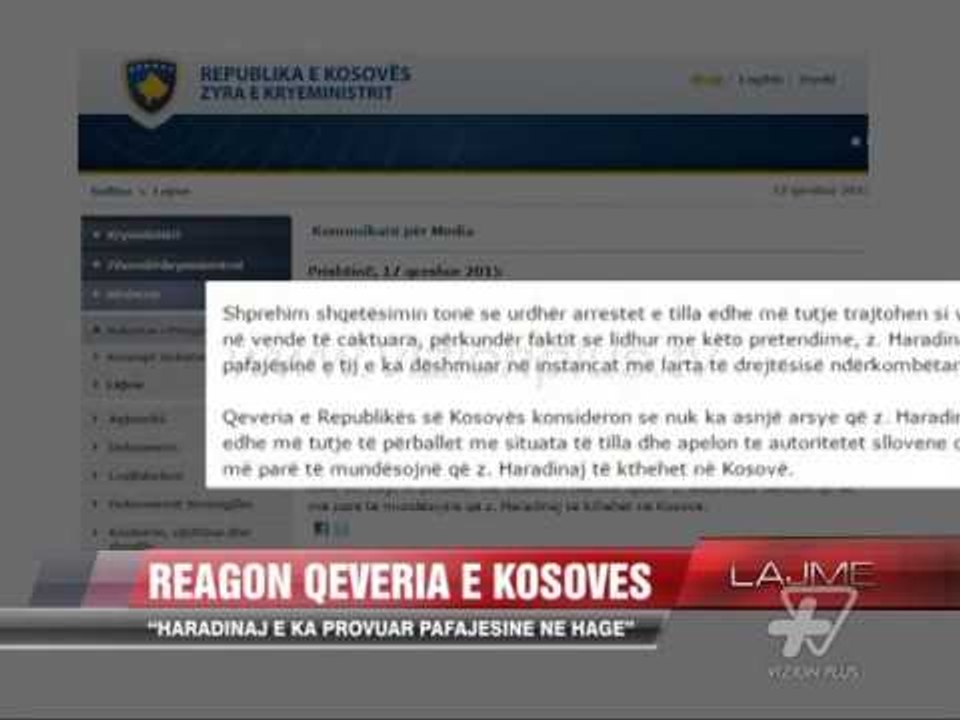 Reagimet për arrestimin e Ramush Haradinajt - News, Lajme - Vizion Plus