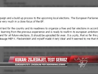 Kukan: Zgjedhjet, test serioz - News, Lajme - Vizion Plus