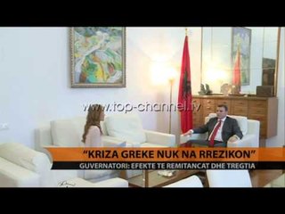 Download Video: Guvernatori i BSH-së: Kriza greke nuk na rrezikon - Top Channel Albania - News - Lajme