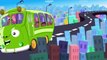 Green Bus - Wheels On The Bus Go Round - English Nursery Rhymes For Kids