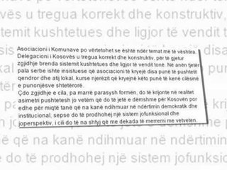 KOSOVE,MUSTAFA DEKLARON SE KOMUNAT SERBE NE VERI NUK DO KENE FUNKSIONE EKZEKUTIVE LAJM
