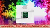 Politics in Organizations Theory and Research Considerations SIOP Organizational PDF