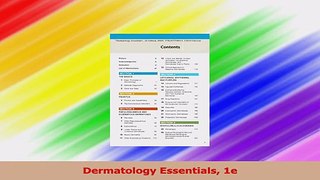 Dermatology Essentials 1e PDF