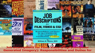 PDF Download  Job Descriptions for Film Video  Cgi Computer Generated Imagery Responsibilities and Read Full Ebook
