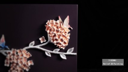 Flower style 3d wall decor painting