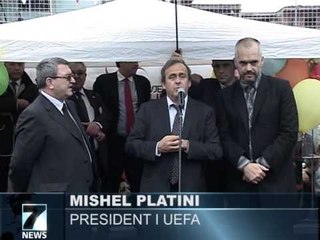 PLATINI NE SHQIPERI INAGURON FUSHEN “SKENDER HALILI” LAJM