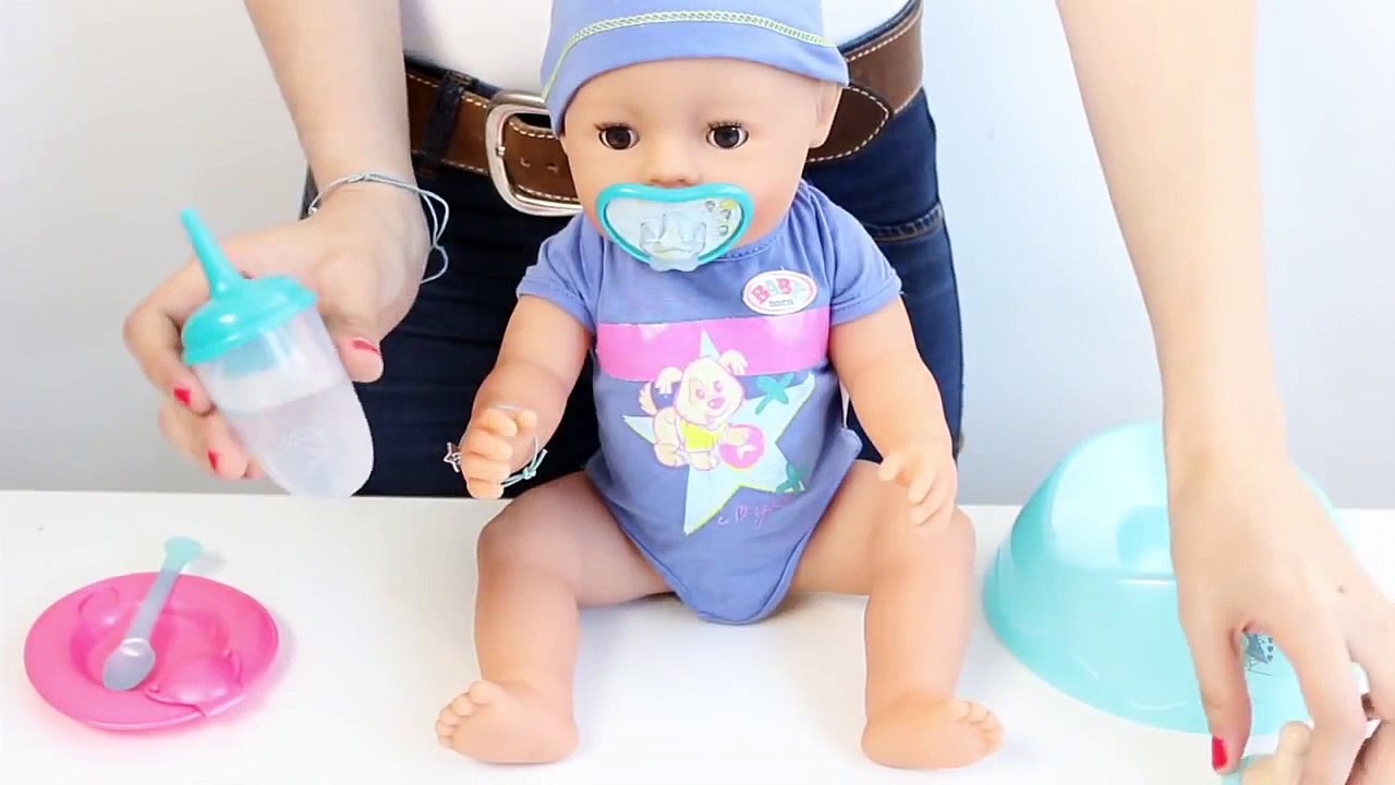 Baby Doll Bathtime Baby Born Wash Basin Brushes His Teeth Hands and Face Before Bedtime