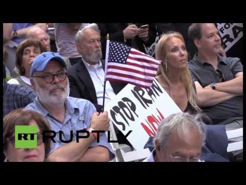 PROTESTA NE NEW YORK KUNDER MARREVESHJES BERTHAMORE ME IRANIN PRO IZRAELIT LAJM