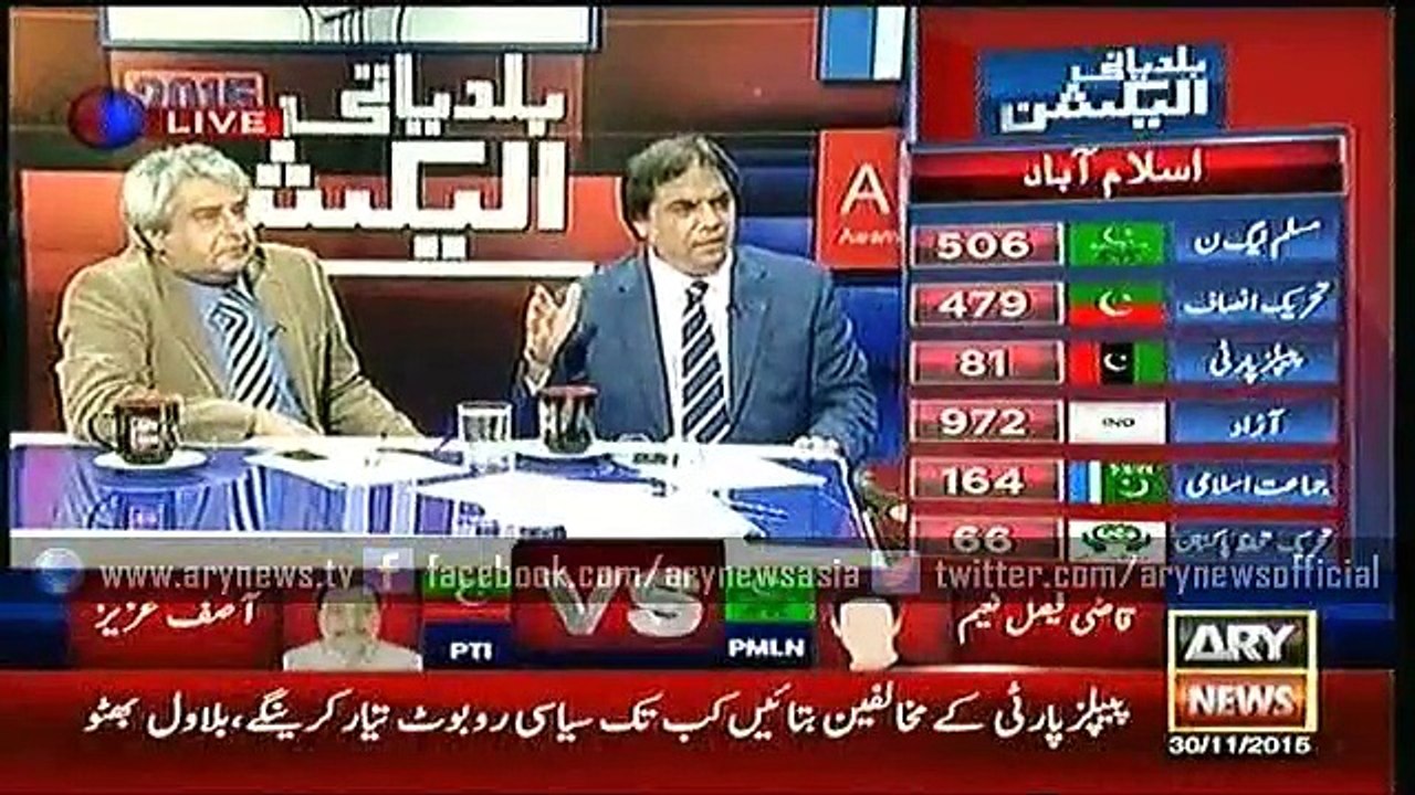 Islamabad LB Election Special Transmission with Arshad Sharif and Amir Mateen 30 Nov 15 5:00 To 6:00