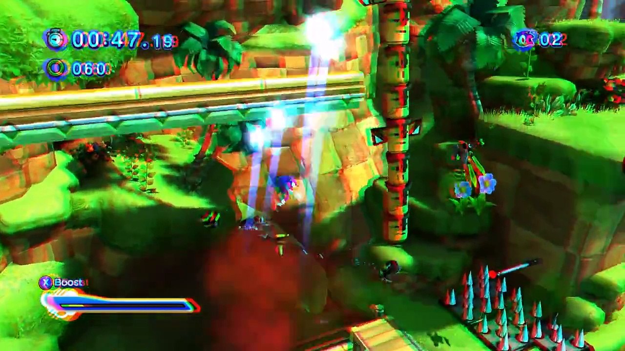 3D - Sonic Generations - 3D Anaglyph  Red_Cyan Glasses Stereo