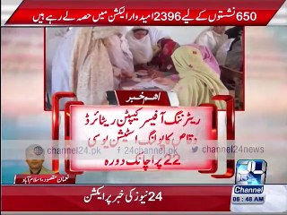 Action on Channel 24 news: Returning Officer Captain (retd) Waqas visits polling stations for checking administrative work