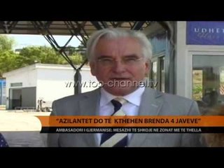 Hoffman: Azilantët do të kthehen brenda 4 javësh - Top Channel Albania - News - Lajme