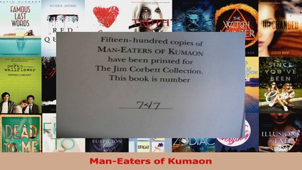 Download  ManEaters of Kumaon Ebook Online