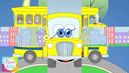 Wheels on the Bus Go Round and Round Rhyme - Popular Nursery Rhymes and Songs for Children