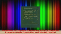 PDF Download  Handbook of Economic Evaluation of HIV Prevention Programs Aids Prevention and Mental Download Full Ebook