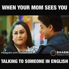 mums seeing their sons speaking english