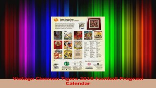 Vintage Clemson Tigers 2010 Football Program Calendar Download