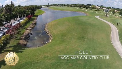 The First Hole at Lago Mar Country Club Golf Course