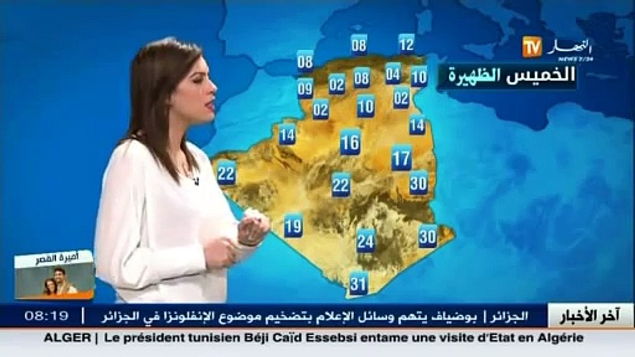 الأحوال الجوية ليوم 05 فيفري 2015