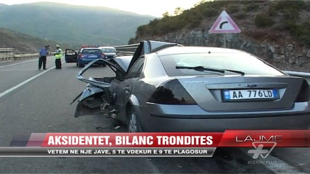 Në një javë: 5 të vdekur e 9 të plagosur nga aksidentet - News, Lajme - Vizion Plus