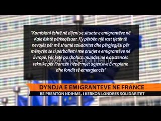 Dyndja e emigrantëve në Francë; BE premton ndihmë - Top Channel Albania - News - Lajme