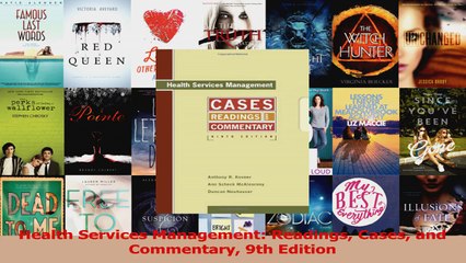 PDF Download  Health Services Management Readings Cases and Commentary 9th Edition Read Full Ebook