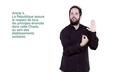 La charte de la laïcité en langue des signes française