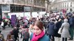 Protest over cuts to women's services in Trafalgar Square, London