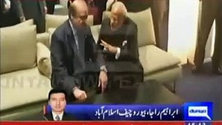 PM Nawaz Sharif meeting Indian PM Modi in Paris