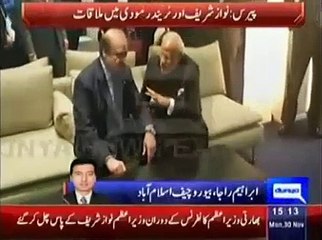 PM Nawaz Sharif meeting Indian PM Modi in Paris