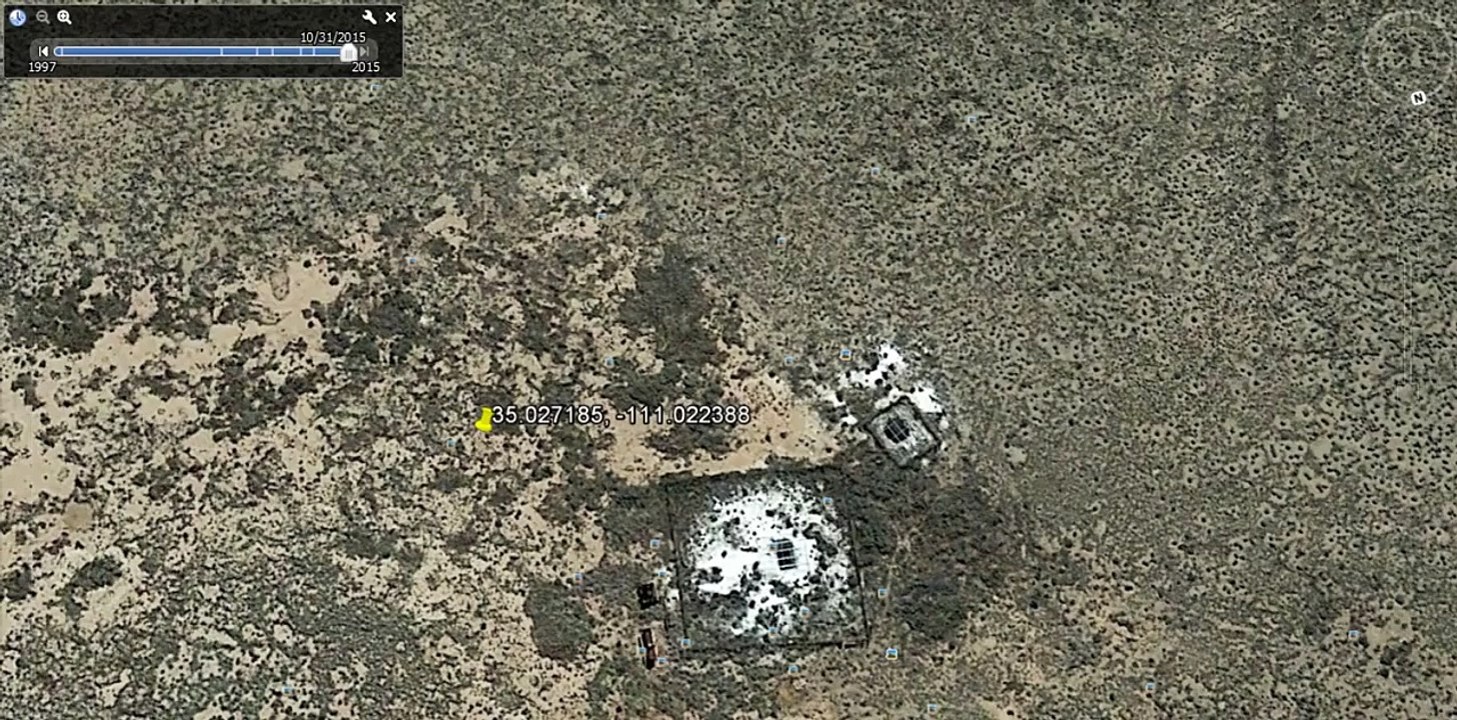 Barringer Meteor Crater in Winslow, Arizona (Google Earth)