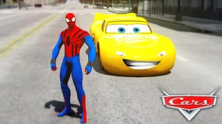 Disney Cars Pixar Spiderman Nursery Rhymes & Lightning McQueen Yellow (Songs for Children w/ Action)